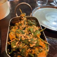 Pimientios de Padron with miso dressing  at Maa' deyo in Hamburg