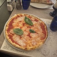 Margherita pizza vegan cheesee  at Buca Niccolini in Florence