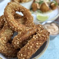 Hands down best onion rings   at Fresh Kitchen + Juice Bar in Oakville