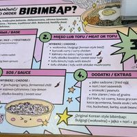 Bibimap menu (tofu with kimchi is not vegan)  at Oriental Spoon in Krakow