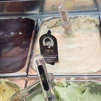 Vegan flavors at Mimi Gelato Art in Zikhron Yaakov