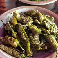 Roasted Shushing peppers  at Teak in Red Bank