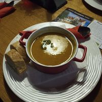 Karroten-Ingwer-Suppe (vegan=?) at Kartoffelkäfer in Bad Salzungen