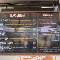 The menu  at Cococ in Santa Cruz