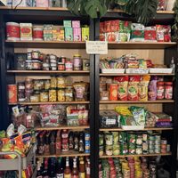 Thai food shop within the store- so cool and many labeled vegan things!  at BOONNOON Market in Arlington