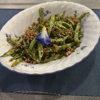 Pan fried green beans  at Na Vayla PaPlern Hotel in Bangkok