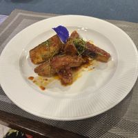 Vegan fish with thai spicy sauce  at Na Vayla PaPlern Hotel in Bangkok