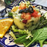 Vegan potato salad at Arte y Sabor in Sevilla