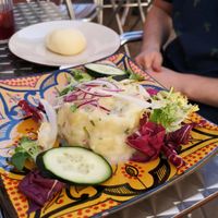 Spanish potato salad made vegan/vegan in its own right (we weren't sure so just asked for it to be vegan) at Arte y Sabor in Sevilla