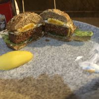 Veggie burger—waiter had to promise 3x it wasn’t meat. Wow. at Arte y Sabor in Sevilla