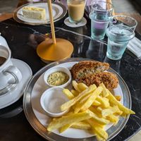 Vegan fish & chips at Toriba Coffee in Kyoto
