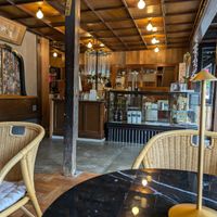 Restaurant interior at Toriba Coffee in Kyoto