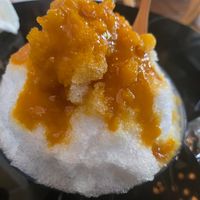 Mango flavored shaved ice at Toriba Coffee in Kyoto