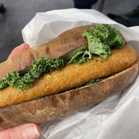 Hotdog  at Toriba Coffee in Tokyo