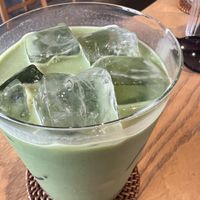 soya matcha latte   at Wine Kumano in Wakayama