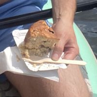 Heidelbeerkuchen.  at Cafe Canale in Hamburg