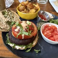 Burger  at Lori Restaurant & Deli in Dominical