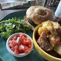 Lori burger   at Lori Restaurant & Deli in Dominical