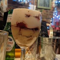 Why is there crushed digestive in a trifle? at The Good Grub in Eastbourne