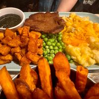 My dinner made up from the wide selection of extrass  at The Good Grub in Eastbourne