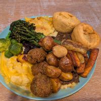 Gluten free vegan Christmas nut roast with Yorkshire pudding! at The Good Grub in Eastbourne