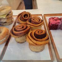 Classic Cinnamon Buns. at Caffeina in Prestatyn