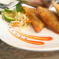Peas with carrots samosa at Signature Bistro & Cottages in Naivasha