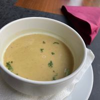Lentil soup as part of the daily menu  at Himalayan Nepali Kitchen in Innsbruck