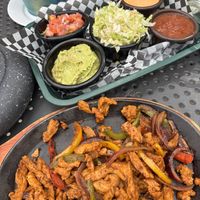 Fajitas vegan chicken   at Amigos in Hamilton