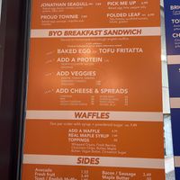 Menu 2  at Teatotaller in Concord