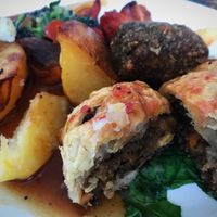 Mushroom Wellington roast   at The Royal Oak  in Lingfield