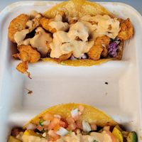 Crispy cauliflower (top) and char-grilled veg (bottom) at Sedona Organic Taco Company in Sedona
