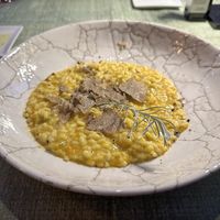 Black truffle risotto   at Salice Blu in Bellagio