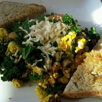 tofu scramble vegan cheese at Heirloom Food Company in Danielson