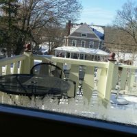 outdoor seating at Heirloom Food Company in Danielson