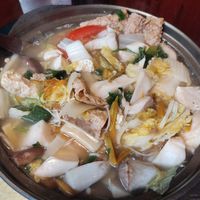 Hotpot after cooking at Shan Bin Restaurant in Chiayi