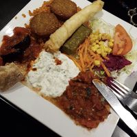 The vegetarian plate at Restaurant Le Bodrum in Marseille