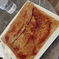 Vegan crepe with strawberry jam at Le Chocolat de Frèd in Dublin