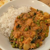 Vegetable curry at Cafe des Amis in Paia