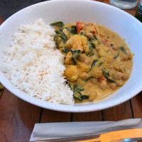 Butternut squash curry at Cafe des Amis in Paia