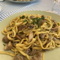 Pasta with mushrooms  at Pesce alla Brace da Fabietto in Fiumicino