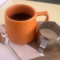 Filter coffee with oat milk  at Kultura Diktuet in Astana