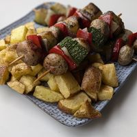 🍢 Brochetas with Champions + Potatoes - 26PEN at Quntu in Ica