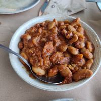 Giant beans (must try!!) at Kitchen Stories by the Sea in Crete