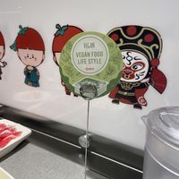 Vegan sign   at Haidilao - Hongik University in Seoul
