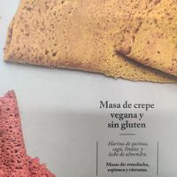 Types of crepe batter: you can select vegan, gluten free, red beet, spinach and tumeric at Artesano 81 by Crepes & Waffles in Cundinamarca