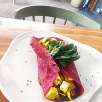 Curry tofu crepe with coconut yogurt at Artesano 81 by Crepes & Waffles in Cundinamarca