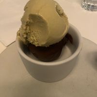 Chocolate and pistachio sorbet  at Lina Stores in London