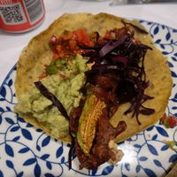 Close up of the vegan taco with zucchini at Casa Mexicana in Ksamil