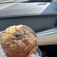 Vegan blueberry muffin  at Raz Coffee in Asheville